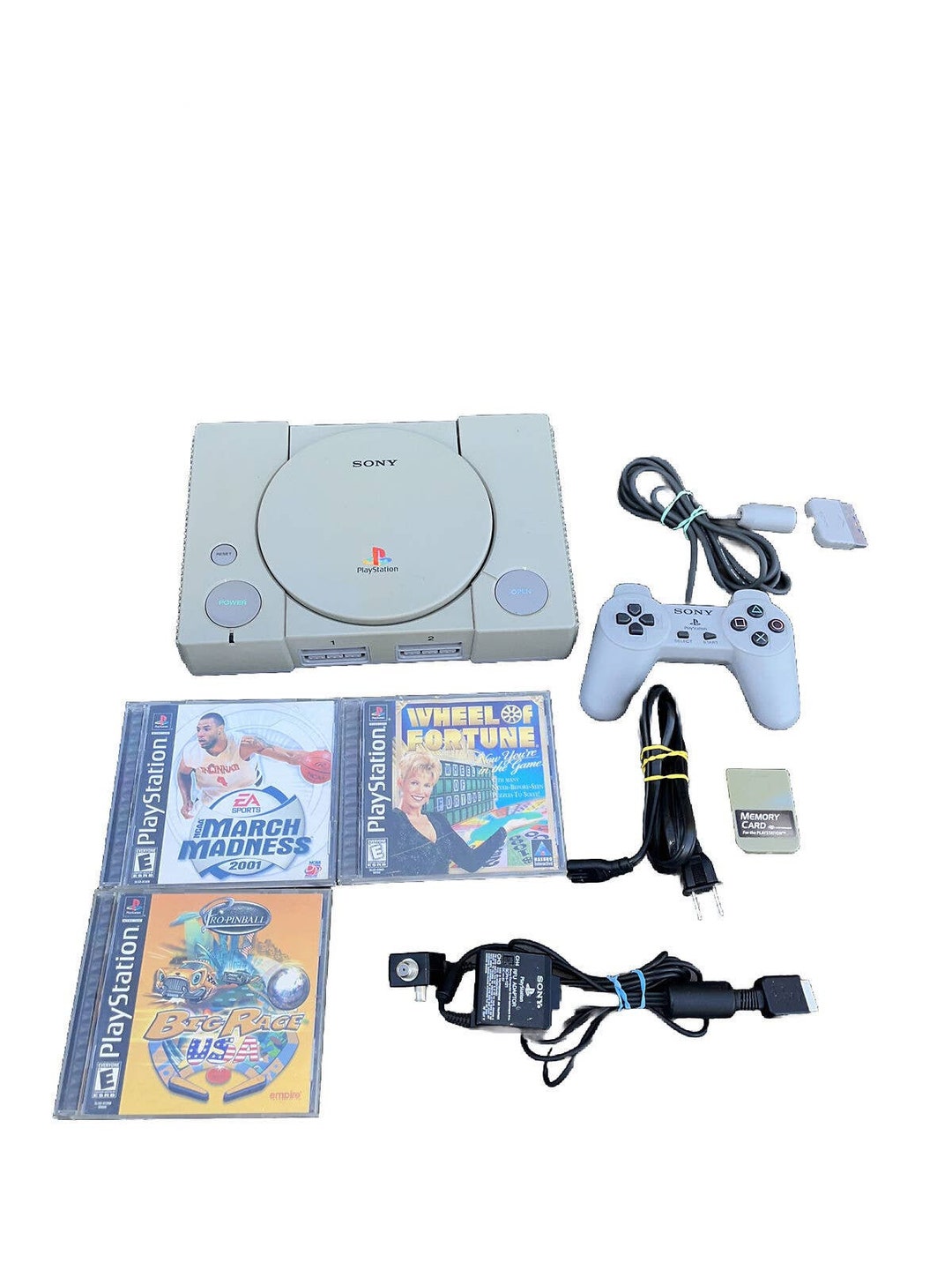 Sony Playstation 1 PS1 SCPH5501 W/mem Card and Games Tested Etsy