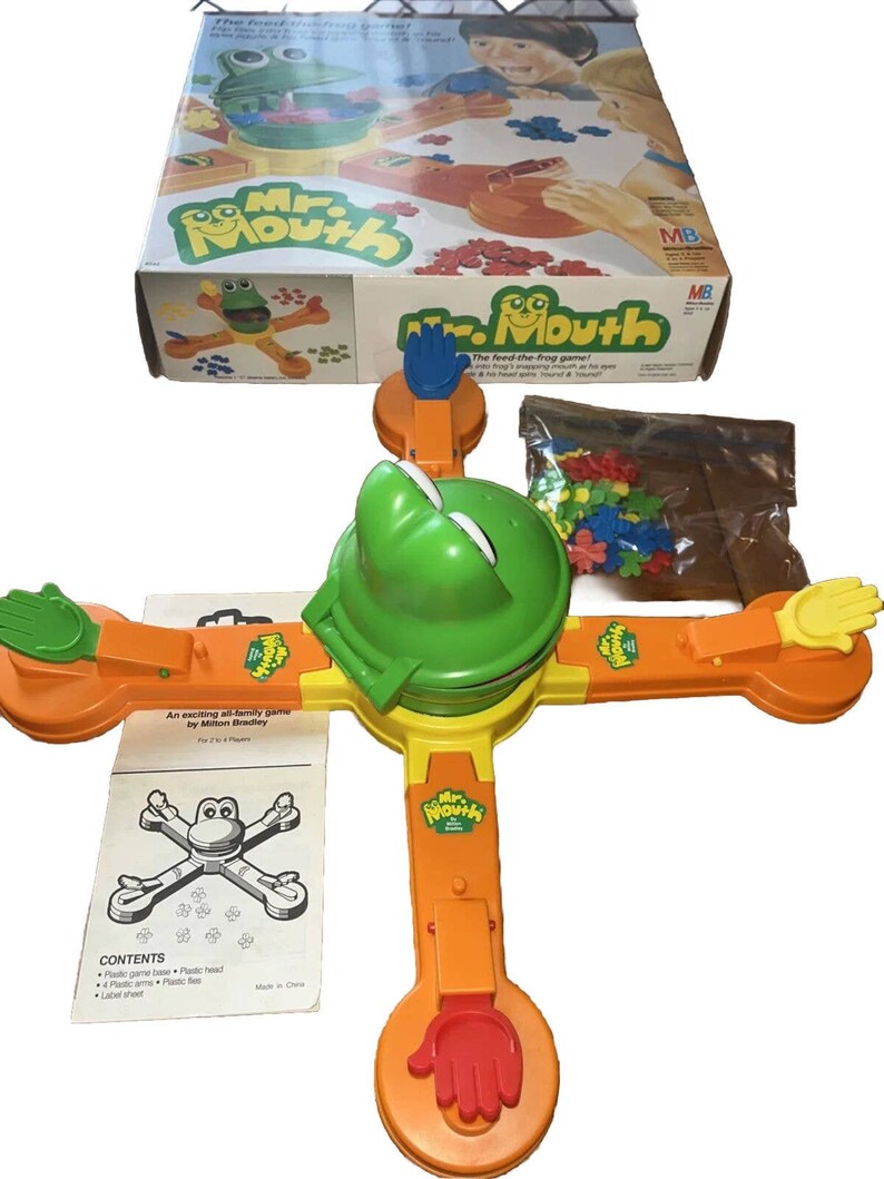 Vintage 1987 TOMY Mr. Mouth The Feed The Frog Game 100% Complete In Original Box | #533599228
