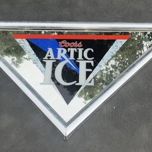 Vintage Coors Artic Ice Beer Mirror - 1995 Coors Brewing Co.
