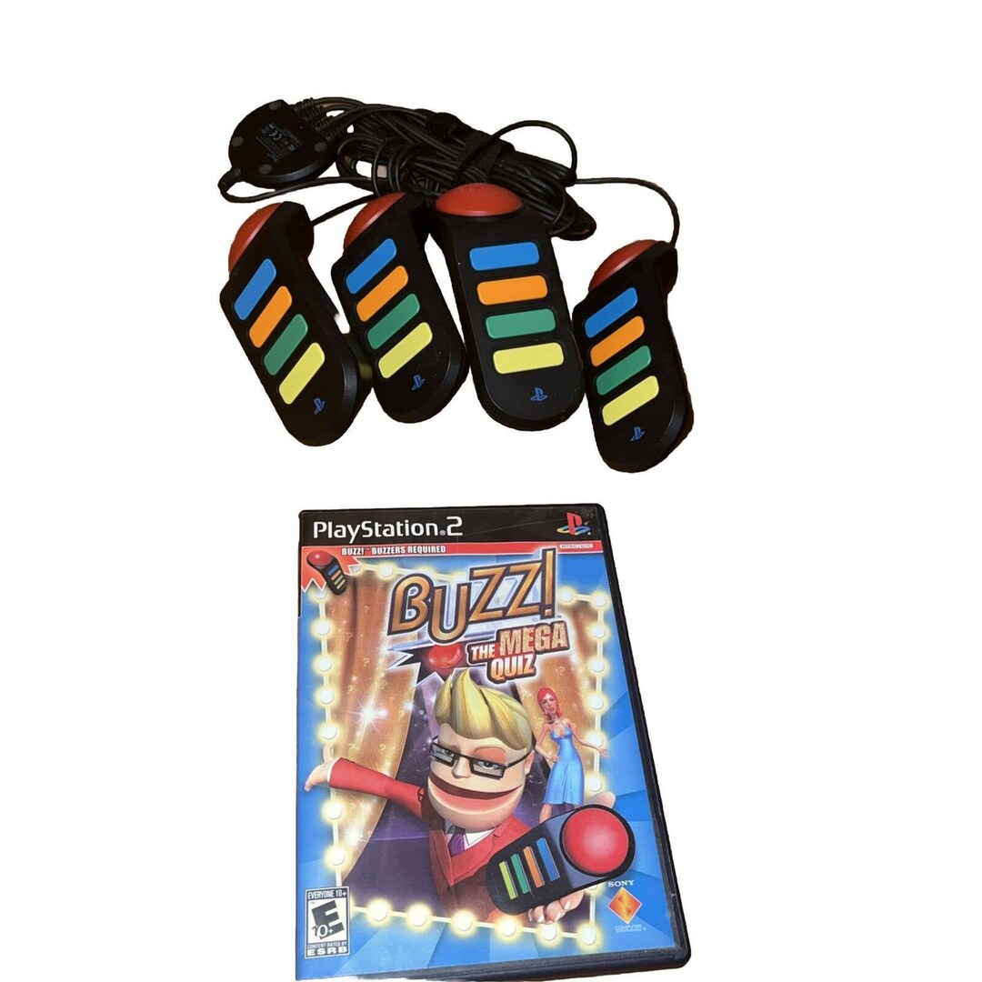 Buzz the Mega Quiz Game Bundle With Buzzers Controls Sony - Etsy