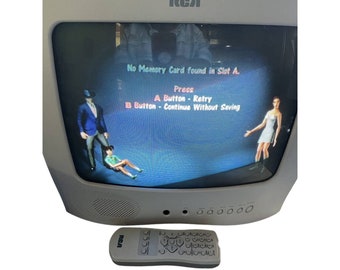 RCA Modell E13344 13 "CRT Farbfernseher TV Retro Gaming - Getestet mit Fernbedienung