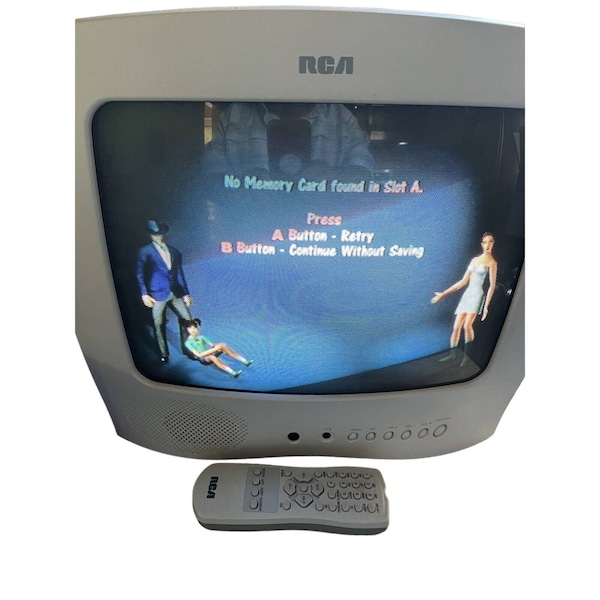 RCA Model E13344 13" CRT Color Television TV Retro Gaming - Tested With Remote