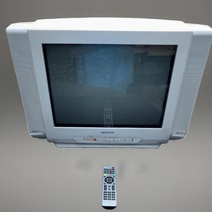 Sällsynt 2004 Samsung Tx-P2036 DynaFlat 20" CRT platt-TV med fjärrkontroll