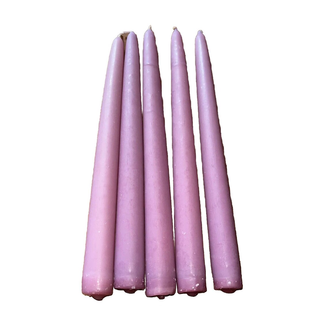 Colonial Candles of Cape Cod 5 Hand Dipped Candles 10 Tall Pink Etsy