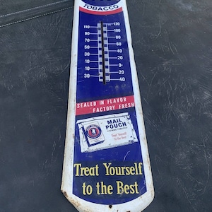 Vintage Mail Pouch Thermometer - Etsy