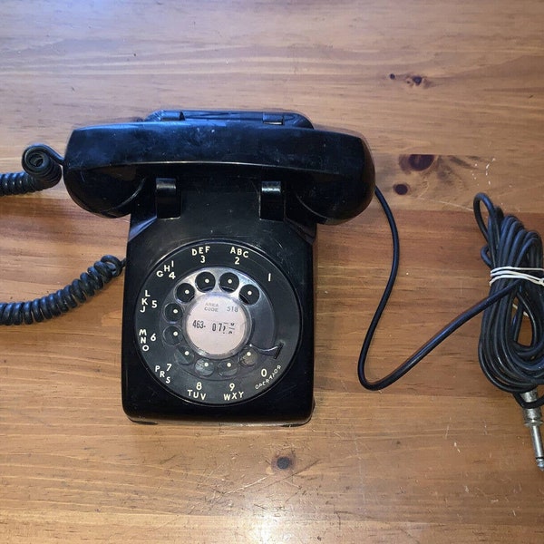 Original Black ROTARY DIAL Desk PHONE Bell Western Electric Not For Resale