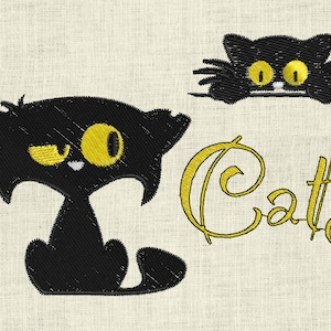 cats cats embroidery designs - animals embroidery design machine embroidery pattern - instant download