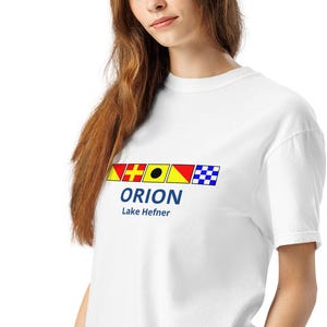 Gepersonaliseerde zwaargewicht T-shirt nautische vlaggen