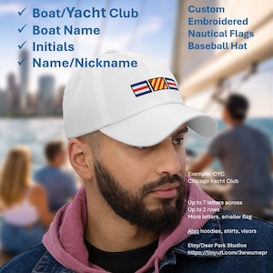 Casquette de baseball personnalisée avec drapeaux marins brodés