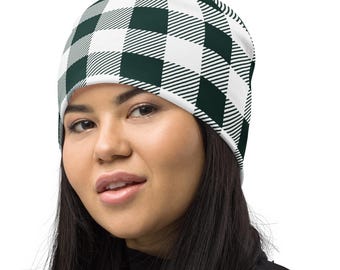 Spartans Buffalo Plaid Beanie