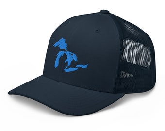 Great Lakes Trucker Cap | Choose Your Embroidery Color | Great Lakes Gift