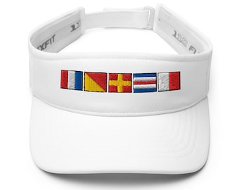 Personalized Nautical Flags Embroidered Visor