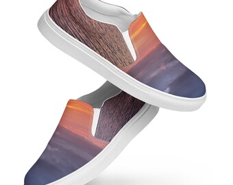 Lake Charlevoix Sunset Women’s slip-on canvas shoes