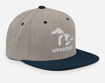 Great Lakes Unsalted Snapback Hat | Choose Your Embroidery Color | Great Lakes Gift