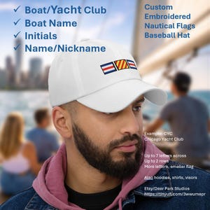 Personalized Nautical Flags Embroidered Baseball Hat