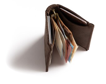Elf Bread Front Pocket Wallet / Money Clip / Slim wallet / Leather/Handmade
