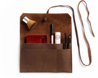 Elf Bread 4.1 - Unisex Travel / Make up bag  / Handmade, Leather