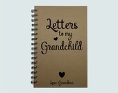 Letters to my Grandchild, Journal Notebook, Gift to Grandchild, Gift To Grandmother, New Grandma, Writing Journal, Grandma Notebook, Gift