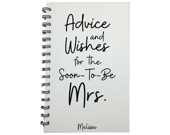 Advice and Wishes for the Soon to be Mrs, Advice to Bride, Bridal Shower, Bride To Be, gift to Bride, Bridal Shower Activity, Personalized