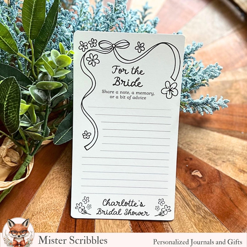 Wishes for the Bride Cards, Personalized Advice to the Bride, Bridal ...