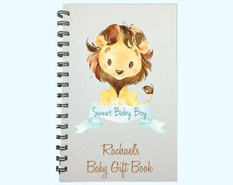 Safari Baby Shower, Gift Book, Safari Baby, Baby Boy, Baby Gift, Safari Nursery, Baby Shower Gift, Baby Shower Book, Lion, Baby Boy Gifts