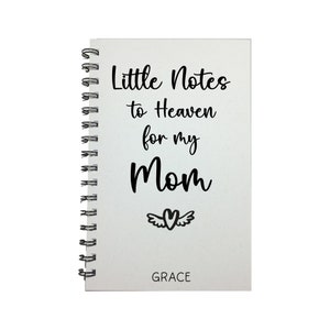Little Notes to Heaven for my Mom, Loss of Mom, Notes to Heaven, Sympathy Gift, Grief Journal, Grief Gift, Bereavement Gift, Memorial