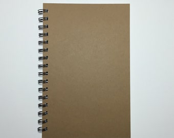 Spiral Notebook, , Kraft Notebook, Blank Notebook, Spiral Journal, DIY, Notebook, Journal, 8.5x5.5, Kraft Journal, Sketchbook