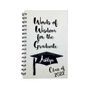 Graduation, Class of 2024, Words Of Wisdom, for the Graduate, Graduation Gift, Graduation Party, Guest Book, Advice Book, Graduate, Keepsake