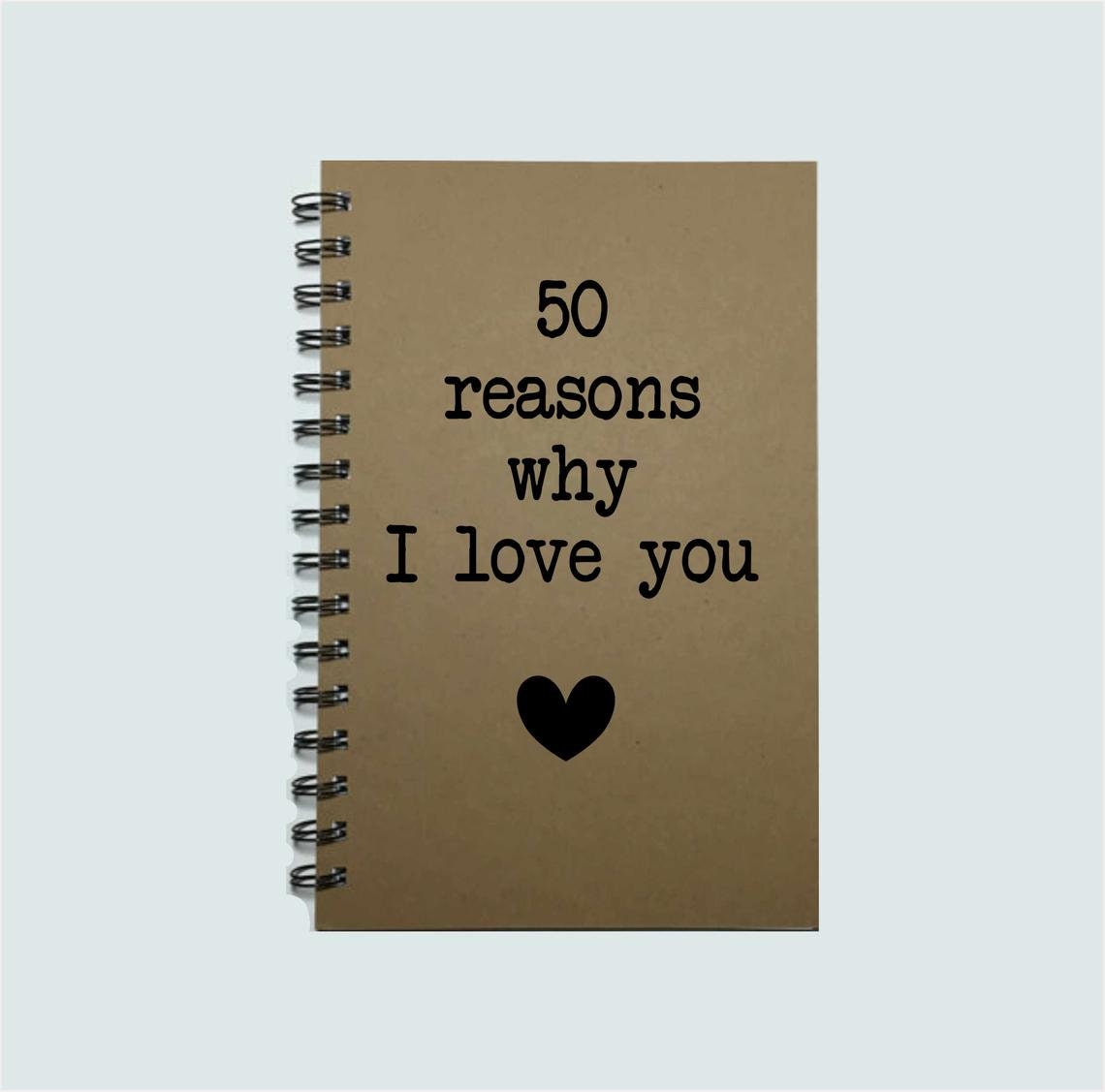 Reasons Why I Love You, Notebook, Love Notes, Journal, Notebook,  Personalized, I Love You, Couple Gift, Romantic, Boyfriend, Girlfriend, Mom  