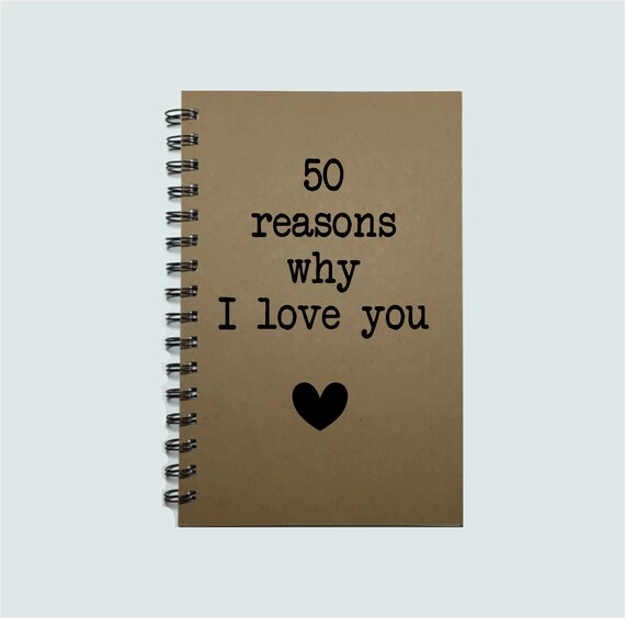 notebook 50 reasons why i love you love notes journal etsy