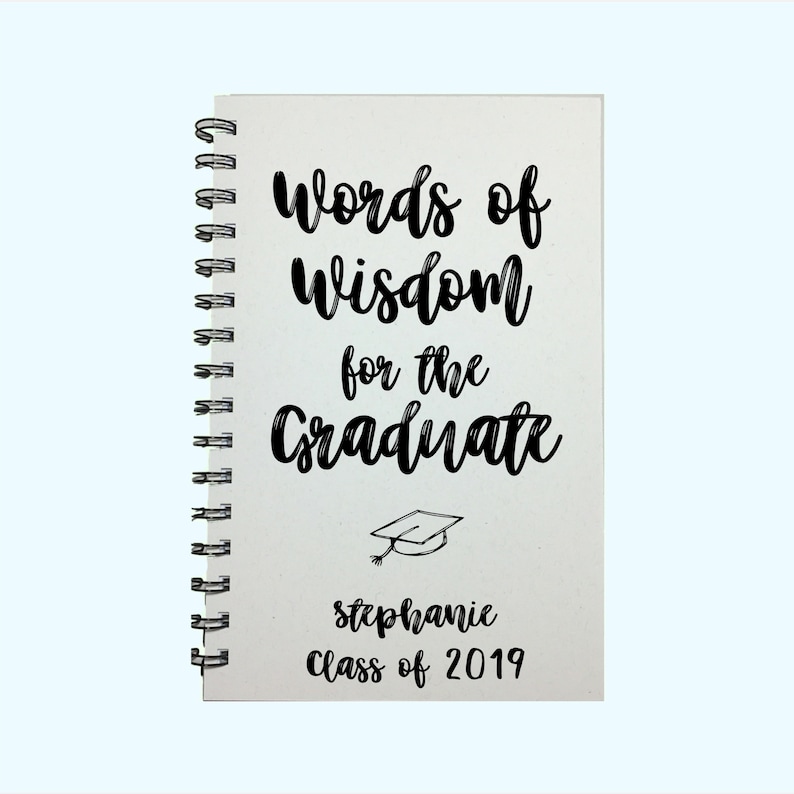Guest Book Graduation Gift Graduate for the Graduate Class of 2019 Advice Book Graduation Graduation Party Words Of Wisdom 2019