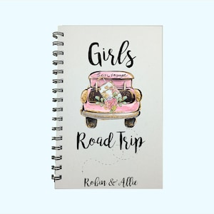 Road Trip, Girls Road Trip, Vacation Journal, Road Trip Journal, Personalized, Road Trip Planning, Road Trip Gift, Road Trip Notebook, Gift