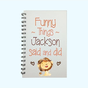 Funny Things My Kids Say, Kids Quote journal, Baby Shower Gift, Child Keepsake Gift, Mother to Son Gift, Baby Journal, Kid Quotes, book, Boy