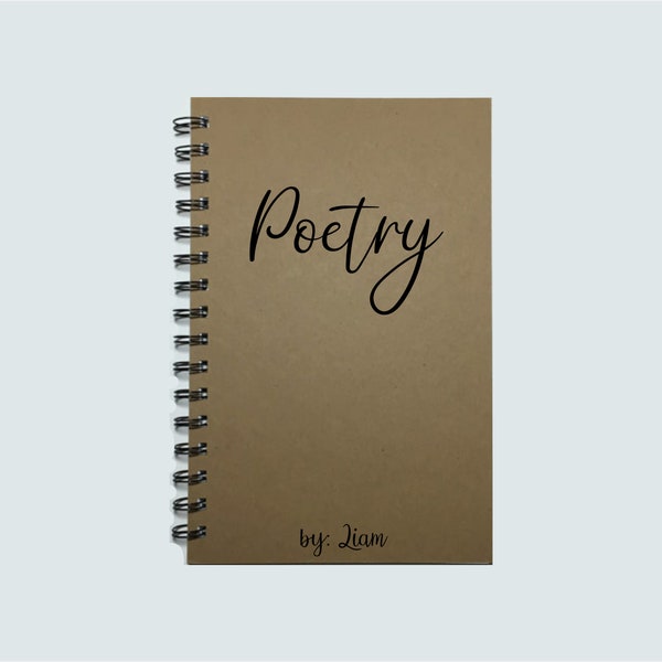 Poetry, Poetry Journal, Poetry Notebook, Poetry Book, Poems, Book Of Poems, Writer Gift, Personalized, Poetry Gift, Stocking Stuffer, Book
