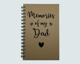 Loss of Dad, Memory Book, Memories Book, Memories of My Dad, Memory Journal, Loss of loved one, Grief Gift, Bereavement Gift, Loss of Father