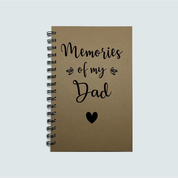 Loss of Dad, Memory Book, Memories Book, Memories of My Dad, Memory Journal, Loss of loved one, Grief Gift, Bereavement Gift, Loss of Father