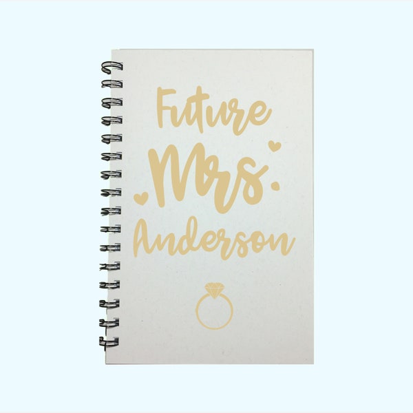 Future Mrs, Engagement Gift, Bride To Be, Gift to Bride, Bridal Shower Gift, Personalized, Wedding Planning, Journal, Bridal Gift, Bride