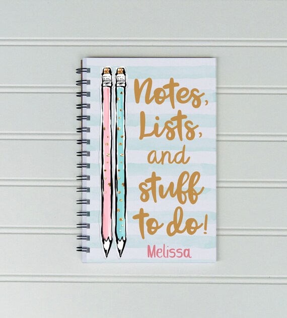 journal notebook notes daily journal cute journal bullet journal to do list to do notebook personalized notebook bullet journal cute lists