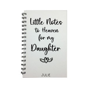 Little Notes to Heaven for my Daughter, Loss of Daughter, Memory of My Daughter, Sympathy Gift, Grief Journal, Grief Gift, Bereavement Gift