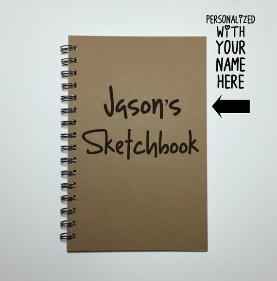 Personalized Sketch Book with Your Name