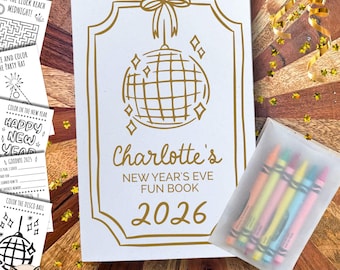 Personalized Kids New Year's Eve Activity and Coloring Book 2026, Party Favor for Children