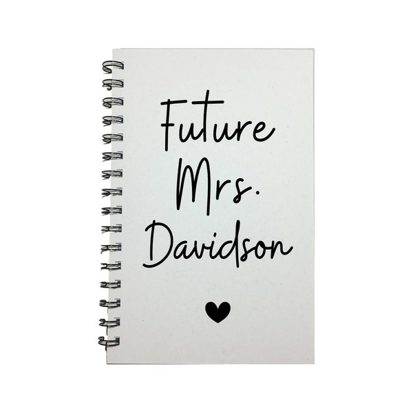 Future Mrs, Engagement Gift, Gift to Bride, Bridal Shower Gift, Personalized, Bride Journal, Future Mrs Gift, Wedding Journal, Bride to be