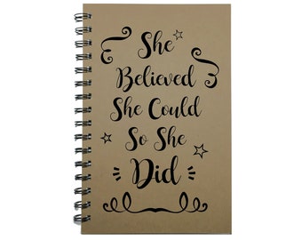 Journal, She Believed She Could So She Did, Inspirational Gift, Graduation Gift, Motivational Quote, Gift, Notebook, , CongratsClass of 2024