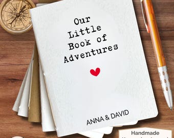 Our Little Book of Adventures Book, Personalized Couple Travel Journal, Keepsake