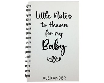 Little Notes to Heaven for my Baby, Loss of Baby, Infant Loss, Stillbirth, Miscarriage Gift, Pregnancy loss gift, Grief Journal, Grief Gift