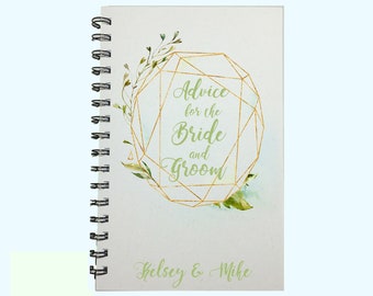 Advice for the Bride and Groom, Book, Wedding, Bridal Shower, Couple, Notebook, Words of Advice, Advice to the Bride, Personalized, Gift