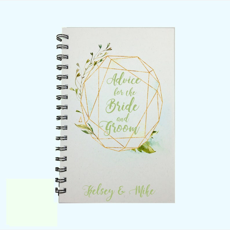 Advice for the Bride and Groom, Book, Wedding, Bridal Shower, Couple, Notebook, Words of Advice, Advice to the Bride, Personalized, Gift image 1