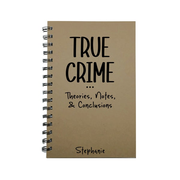 True Crime, Journal Notebook, True Crime Series Notes, Real Life Crime, Crime Podcast notes, Podcast Journal, True Crime Gifts, Mystery