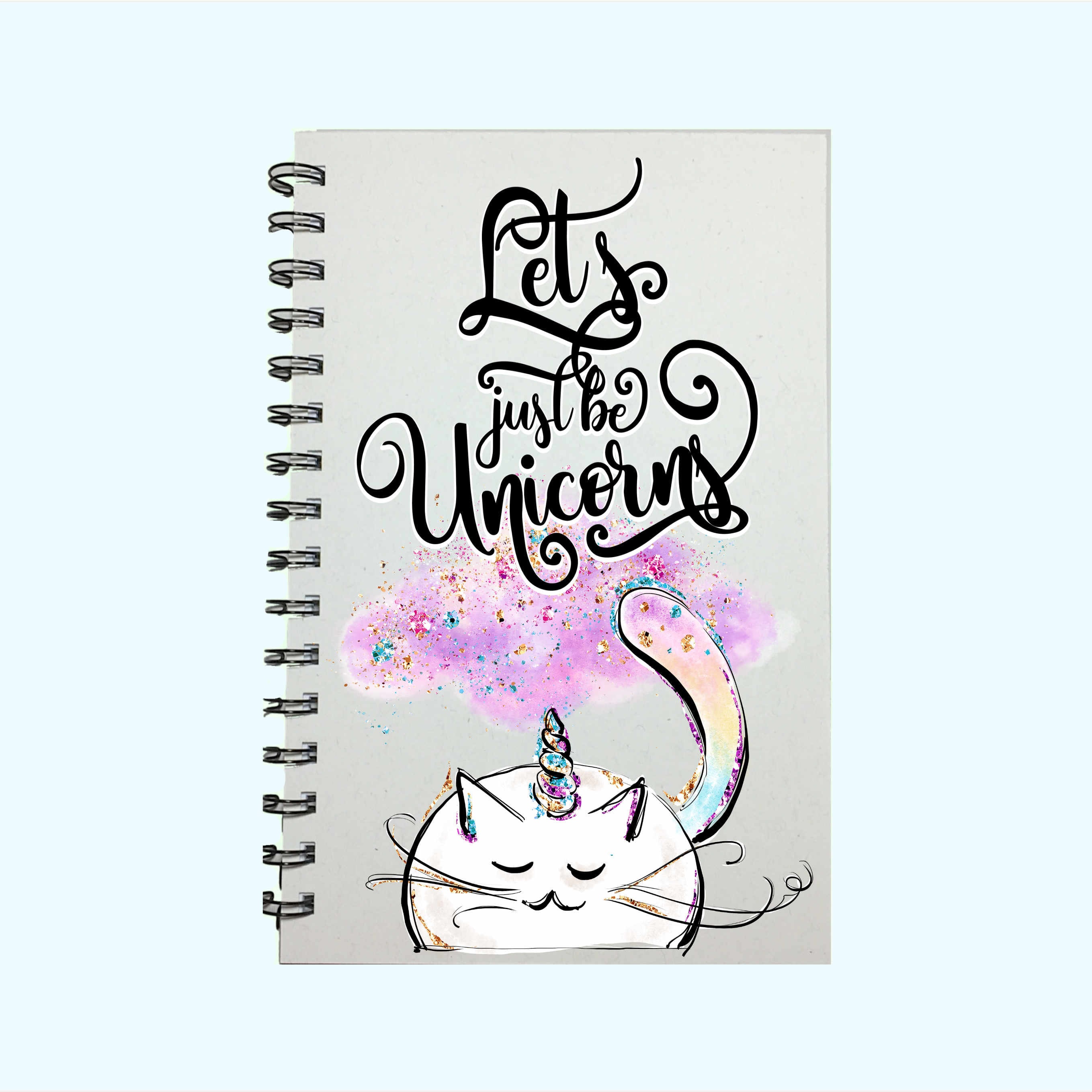 Neow: Neow Unicorn Personalized Black Paper SketchBook for Girls