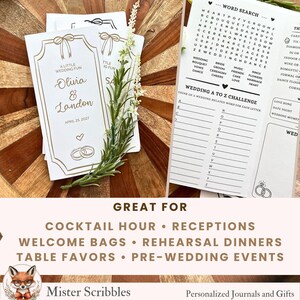 Wedding Guest Activity Cards, Cocktail Hour and Reception Games, Activities for Adults, Custom Wedding Table Favor Bild 9